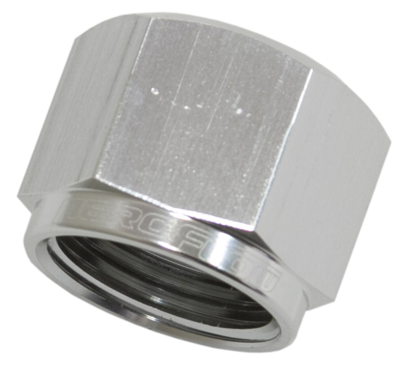 AF820-06S - FLARE CAP FEMALE -6AN SILVER -6AN FEMALE BLANK OFF