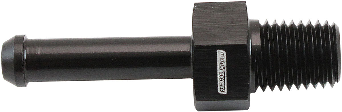 AF841-03-01BLK - MALE 1/16" NPT TO 3/16" BARB BLACK STRAIGHT MALE TO MALE