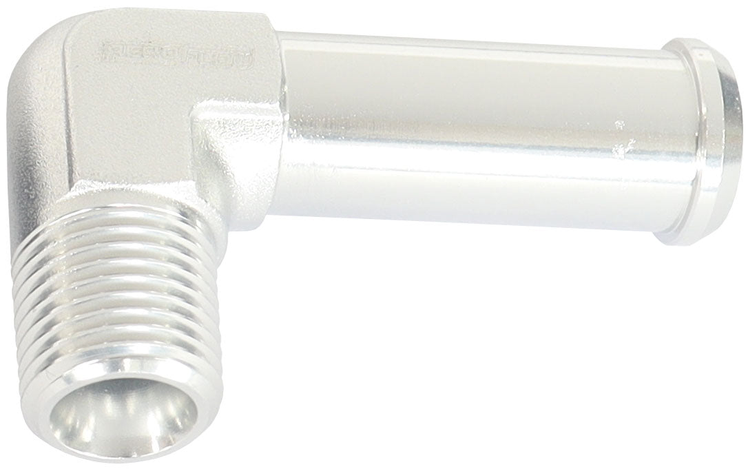 AF842-02-06S - 90 DEG 1/8" NPT TO 3/8" BARB SILVER 90 DEG MALE TO MALE