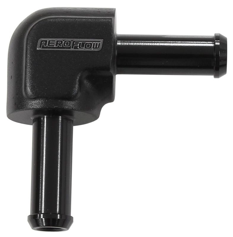AF843-12BLK - 90 DEGREE 3/4" BARB BOTH ENDS BLACK 3/4" / 19MM BARBS