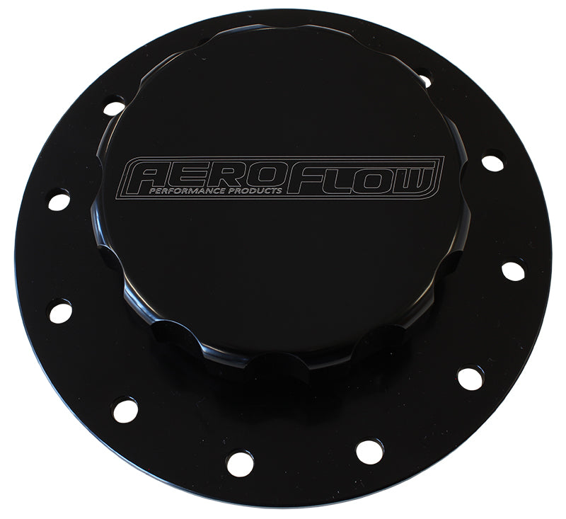 AF85-2002BLK - BILLET ALLOY FUEL CELL SCREW ON CAP BLACK GASKETS BOLTS
