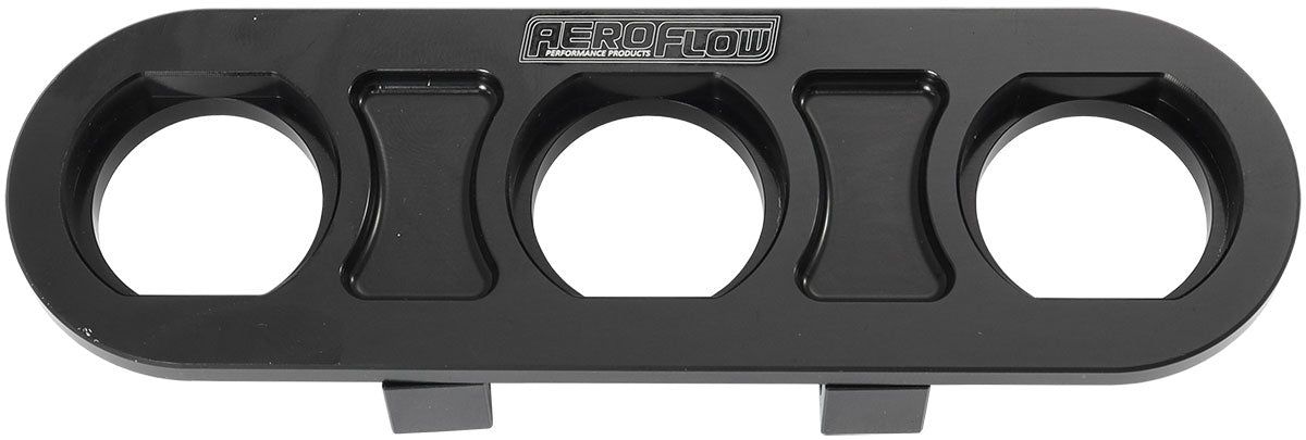 AF88-2020BLK - BILLET BULKHEAD PLATE 3 PORT MODULAR UNIVERSAL BLACK AN AC
