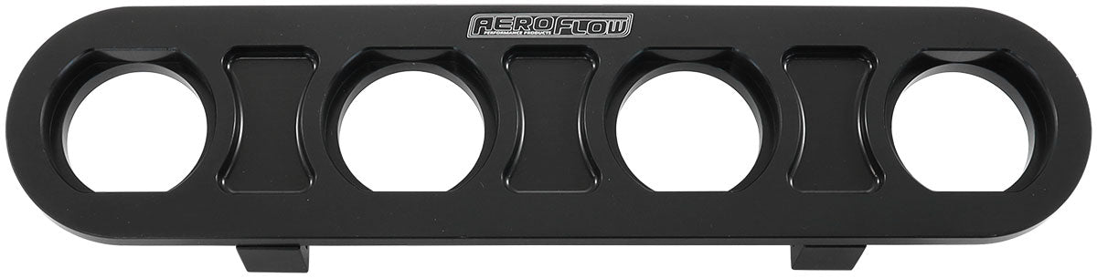 AF88-2021BLK - BILLET BULKHEAD PLATE 4 PORT MODULAR UNIVERSAL BLACK AN AC