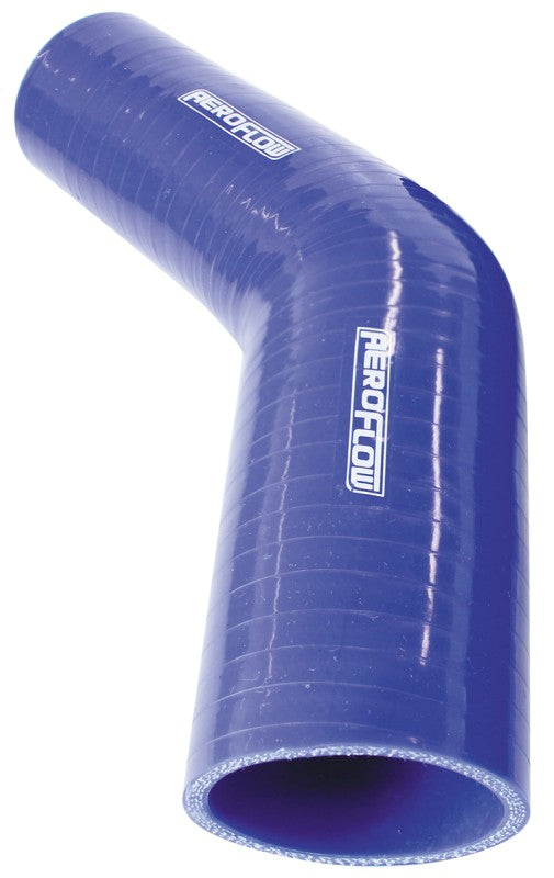 AF9002-375-300 - Silicone Hose Reducer 45 Deg; Blue I.D 3.75-3.00" 95-76mm, Wall 5.3 X 140mm 9002-375-300