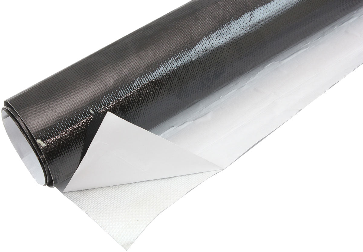AF91-4004BLK - 24"X48" SHEET ALUMINISED HEAT BARRIER ADHESIVE BACKED BLACK
