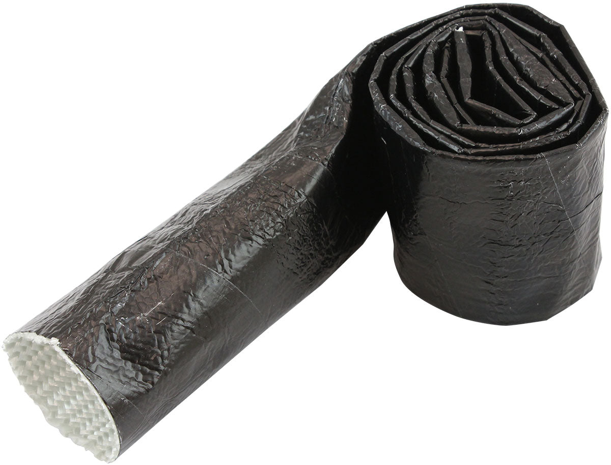 AF91-5002BLK - ALUMINISED SLEEVE 1-1/8-1-1/2"BLACK FINISH 1 meter / 3 ft
