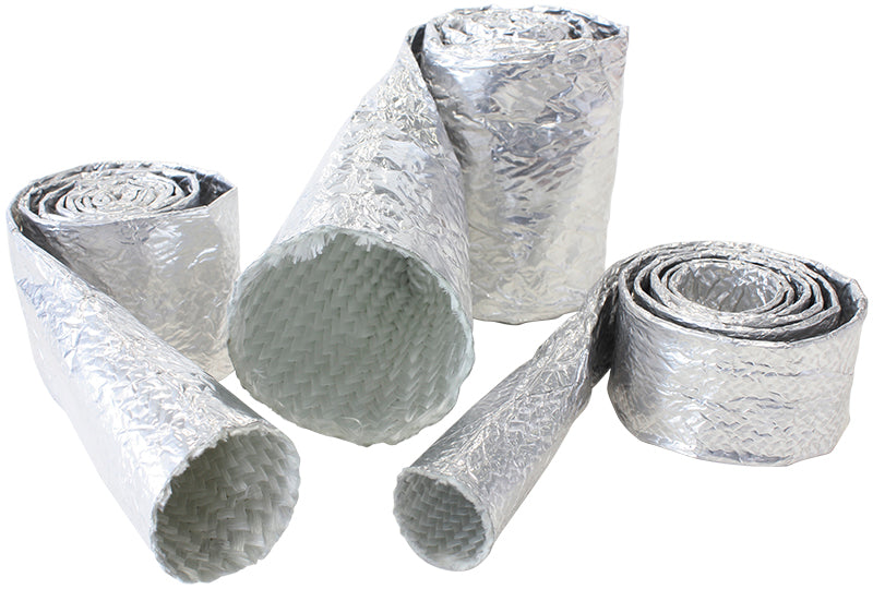 AF91-5003 - ALUMINISED SLEEVE 1-5/8-2" SILVER FINISH 1 meter / 3 ft