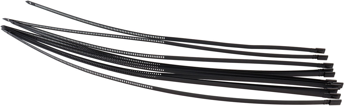 AF91-7003BLK - 7.9mm x 500mm 19" LONG SNAP LOCK KIT STAINLESS STEEL CABLETIES 10 PACK - AF 91-7003BLK