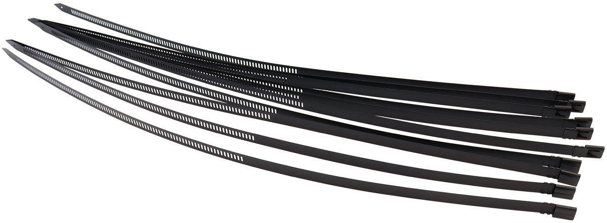 AF91-7004BLK - 10mm x 500mm 19" LONG SNAP LOCK KIT STAINLESS STEEL CABLETIES 10 PACK - AF 91-7004BLK