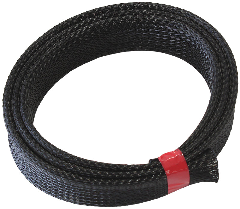 AF91-7556 - 3/4" 7.6M HEAT FLEX BRAID BLACK TIGHT WEAVE HIGH COVERAG