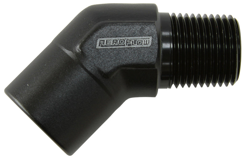 AF915-08BLK - 45 Deg Female - Male Elbow 1/2 NPT Black