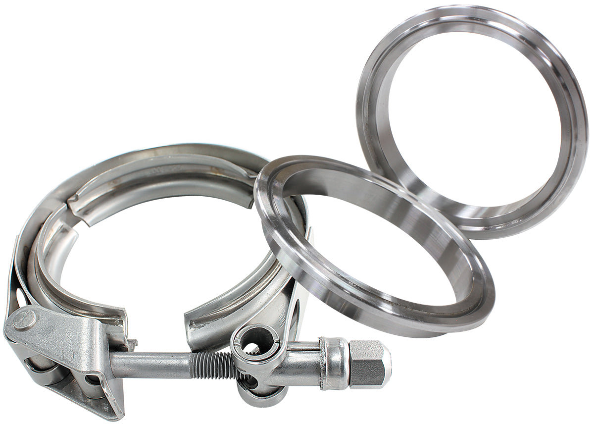 AF92-4000D - 4" V BAND CLAMP KIT 2 X ALLOY RINGS & 1 X STAINLESS CLAMP