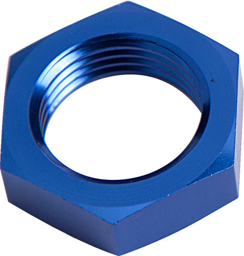AF924-08 - BULKHEAD NUT -8AN BLUE SINGLE NUT