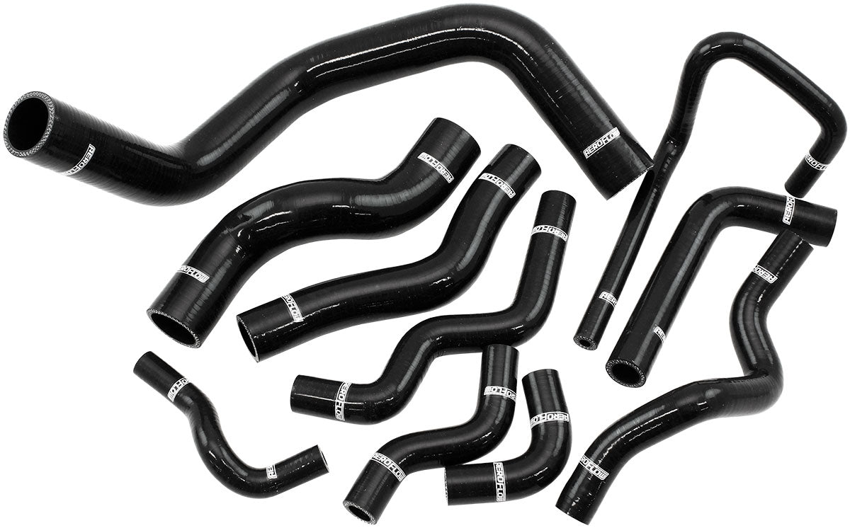 AF9270-0045 - NISSAN SR20 HEATER HOSE KIT BLAC RADIATOR S13 S14 S15 180 SILCIONE Aeroflow AF 9270-0045