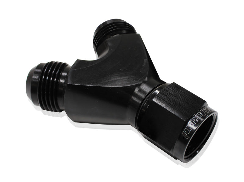 AF931-10-08BLK - Y PIECE -10 SWIVEL NUT 2X -8ANBLACK