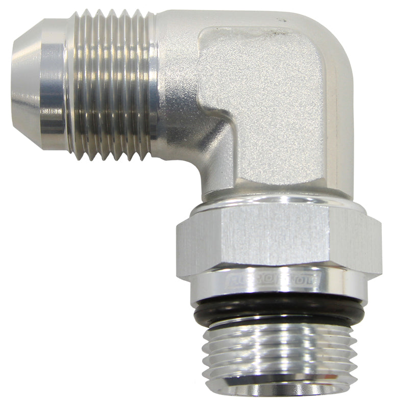 AF949-06S - MALE -6 ORB 90 TO -6AN MALE SILVER FULL SWIVEL