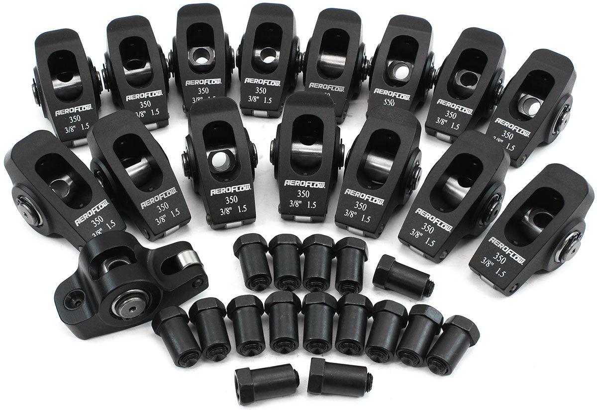 AF95-1100 - SBC ROCKER ARMS 3/8" STUD 1.5 RATIO 350 ALLOY 2024 ROLLER 16