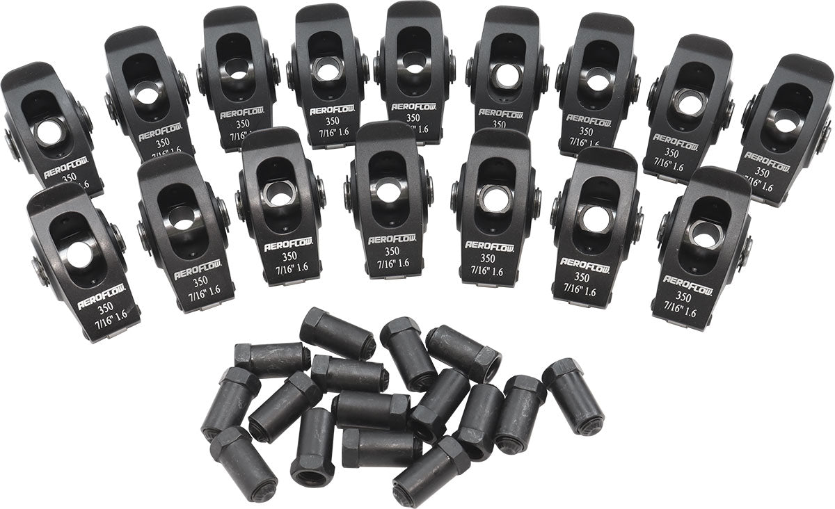 AF95-1107 - SBC ROCKER ARMS 7/16" STUD 1.6RATIO 350 ALLOY 2024 ROLLER 16