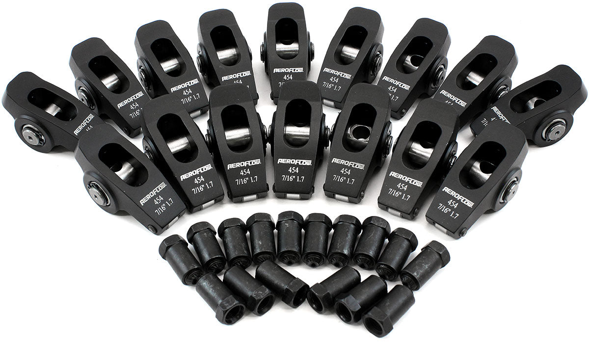 AF95-1115 - BBC ROCKER ARMS 7/16" STUD 1.7RATIO 454 ALLOY 2024 ROLLER 16