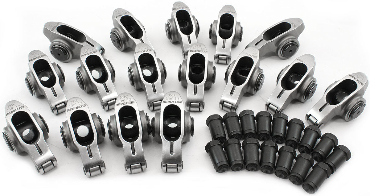 AF95-1229 - FORD CLEVELAND S/S ROCKER ARM 7/16" STUD 1.80 351C ROLLER 16STAINLESS Aeroflow AF 95-1229