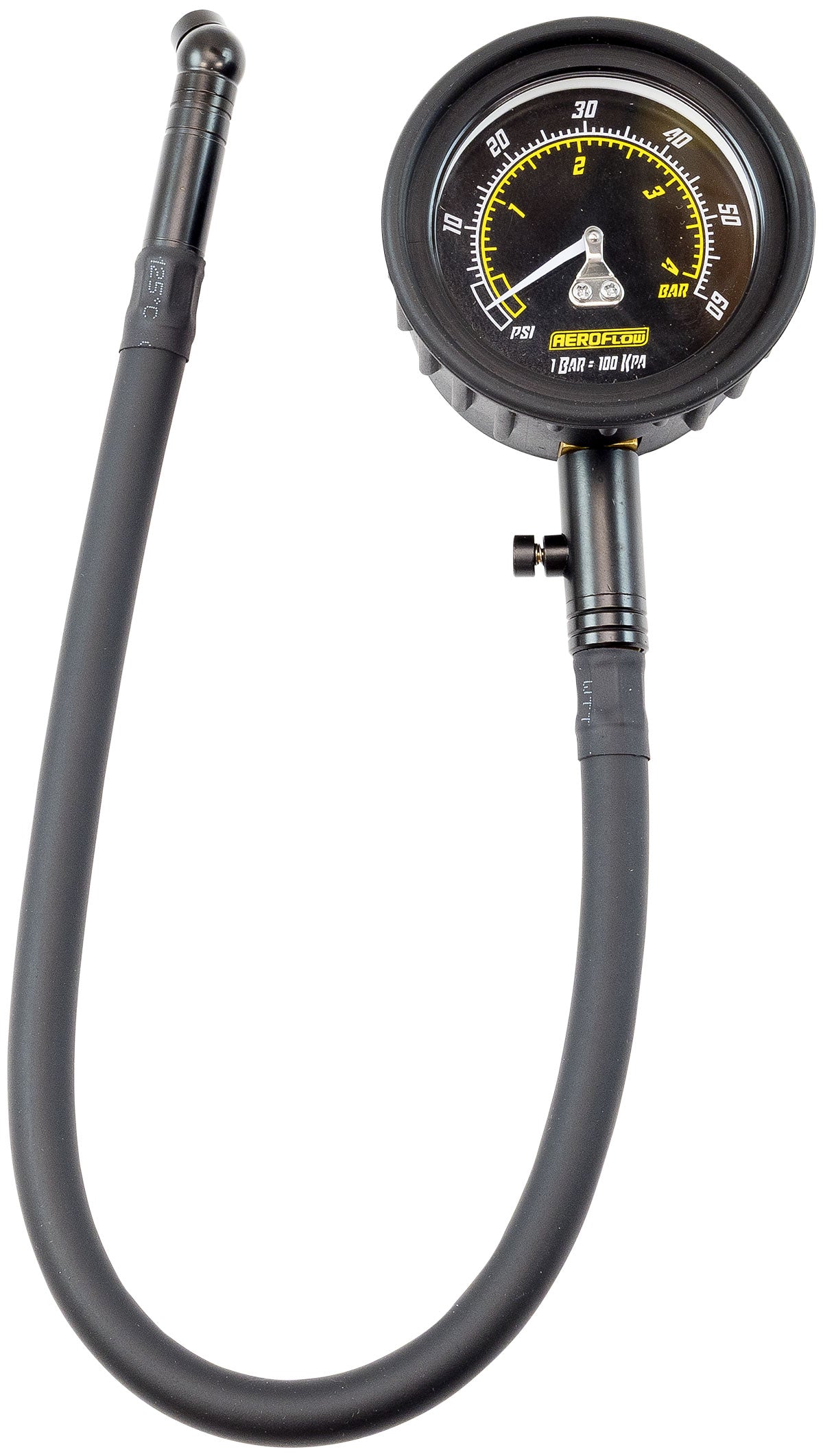 AF98-2160 - TYRE PRESSURE GAUGE 0-60 PSI TIRE 4.1 BAR BLACK ANALOGUE