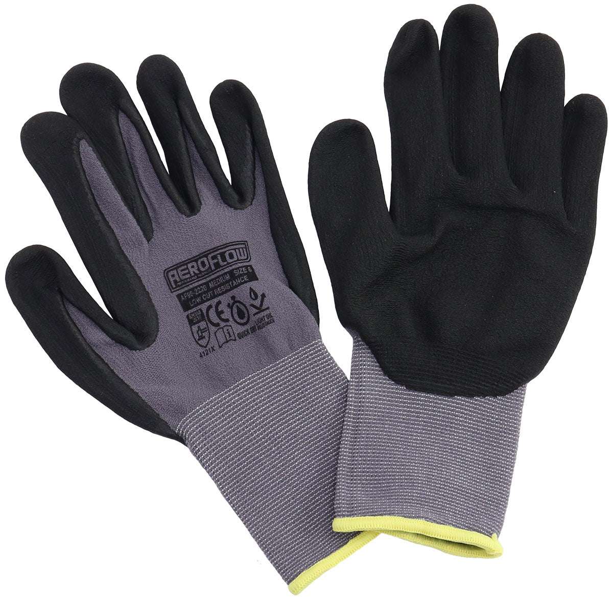 AF98-2221 - MECHANIC GLOVES LARGE NITRILE FOAM 1 PAIR BLACK WORK SHOP