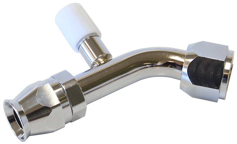 AFFCE-0845B - -8 A/C W/CHARGE PORT 45 DEG STAINLESS