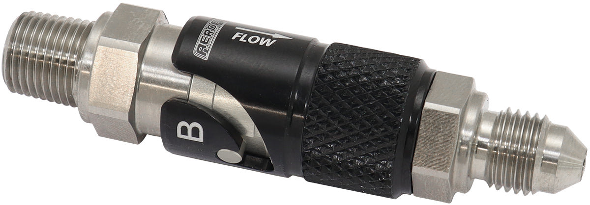 AFQR106-03 - QUICK RELEASE EPR SEAL -3AN MALE TO 1/8" NPT FEMALE BLACK TITANIUM Aeroflow - AFQR106-03