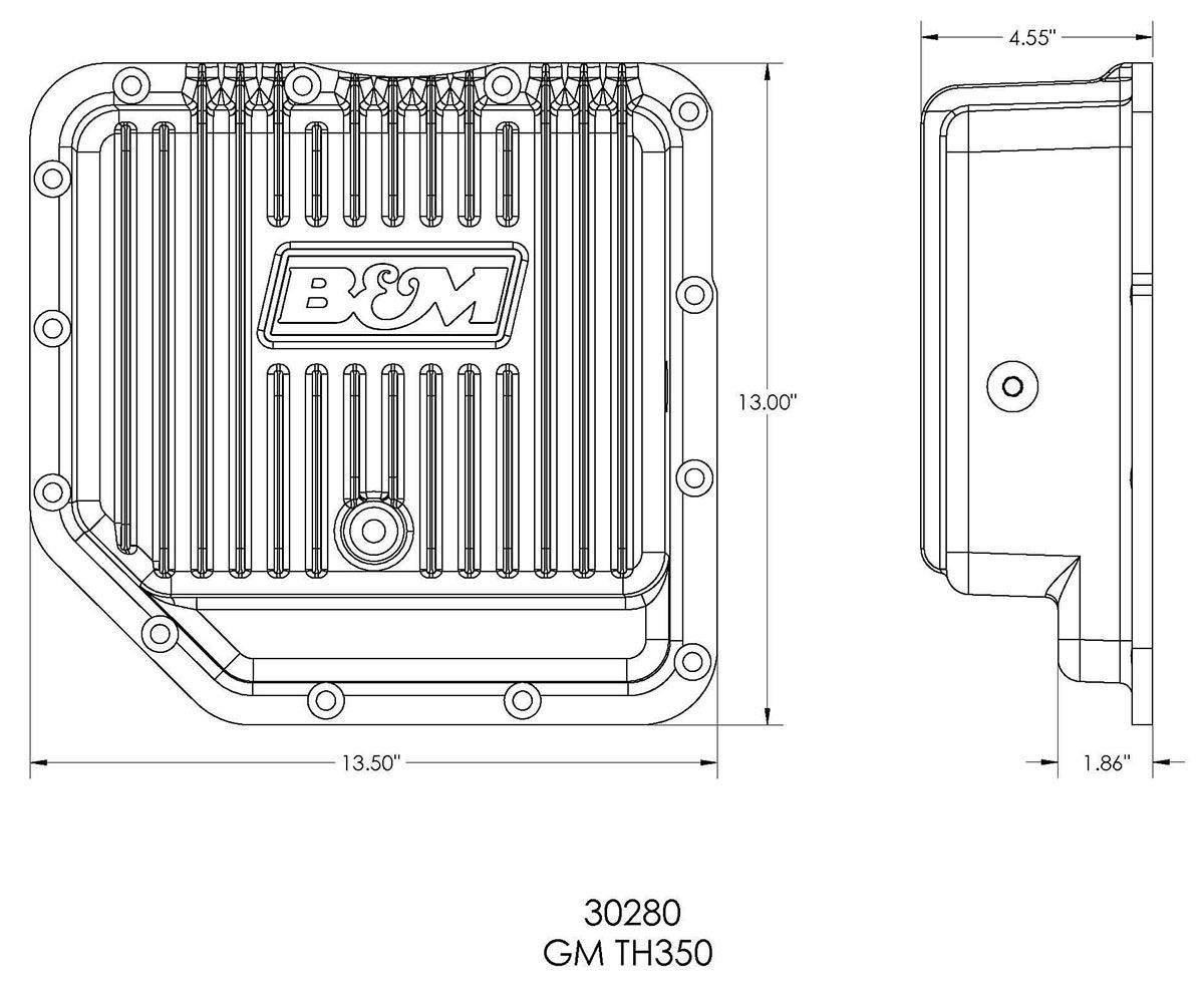 BM30280 - Cast Aluminium Deep Pan Suit TH-350 & 250, Adds An Additional 2.8 litres