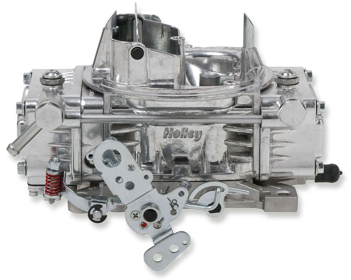 HO0-1850S - 600 CFM 4-Barrel Street Carburettor (Silver) Vacuum Secondary. Manual Choke.