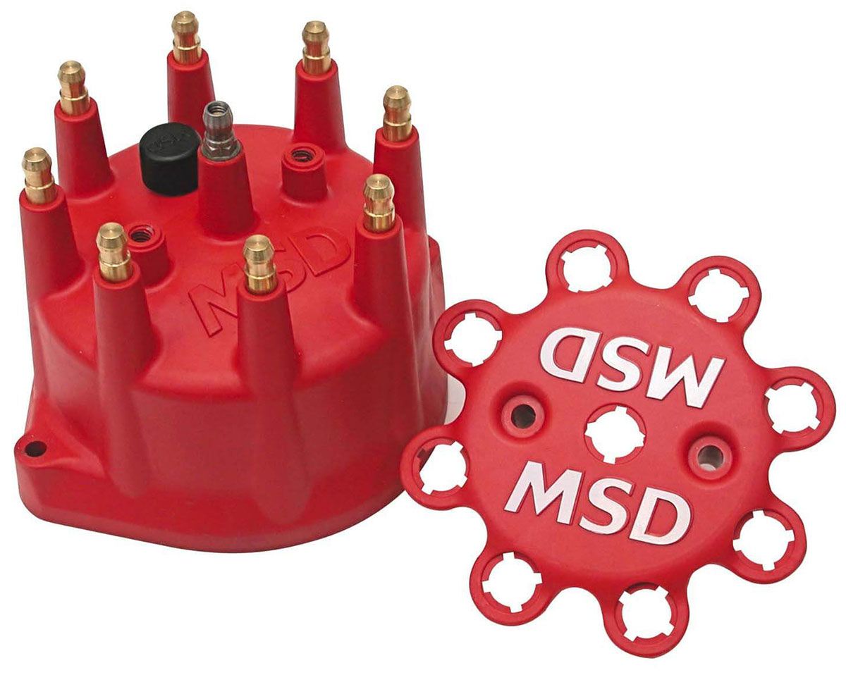 MSD8431 - Distributor Cap Replacement screw-down Cap for Small Diameter MSD Distributors, Red