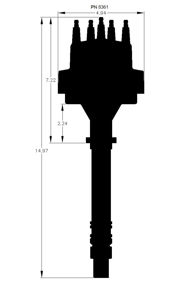 MSD8361 - Pro-Billet Street Distributors Chevy Small/Big Block, Magnetic Pickup, Vacuum Advance