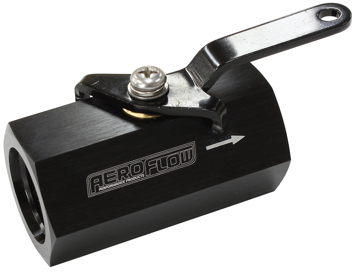 AF1001-10BLK - SHUT OFF VALVE -10ORB BLACK FEMALE -10ORB PORTS