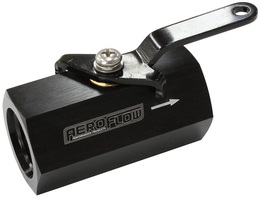 AF1001-10BLK - SHUT OFF VALVE -10ORB BLACK FEMALE -10ORB PORTS