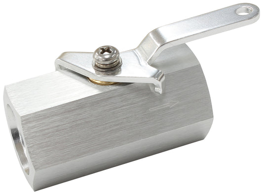 AF1001-10S - SHUT OFF VALVE -10ORB Silver FEMALE -10ORB PORTS