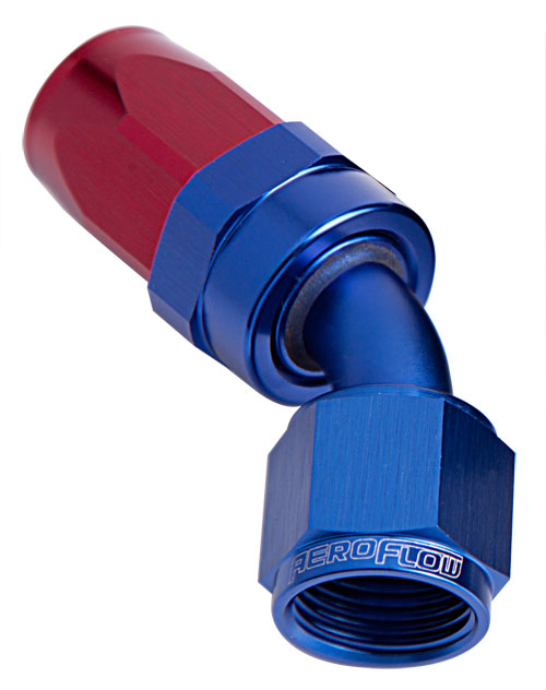 AF102-10 - -10AN TAPER SERIES 45 DEGREE HOSE END BLUE