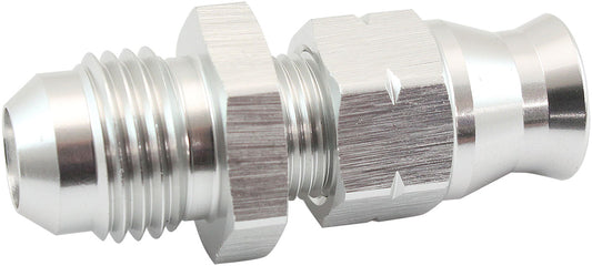 AF108-06-04S - 1/4" HARD LINE TO -6AN MALE ADAPTER SILVER w/ OLIVE