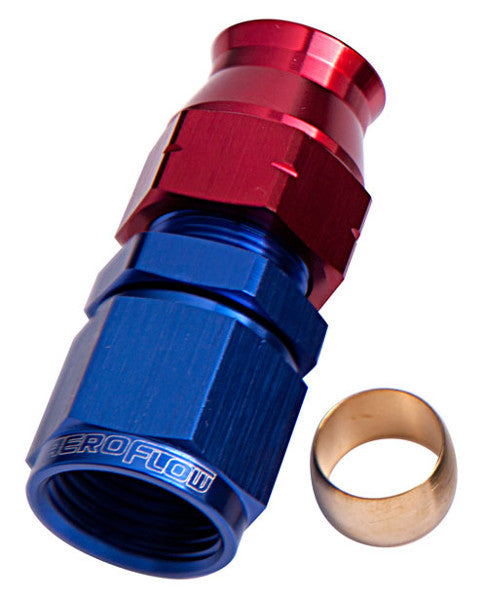 AF109-04 - 1/4" HARD LINE TO -4AN FEMALEADAPTER BLUE w/ OLIVE