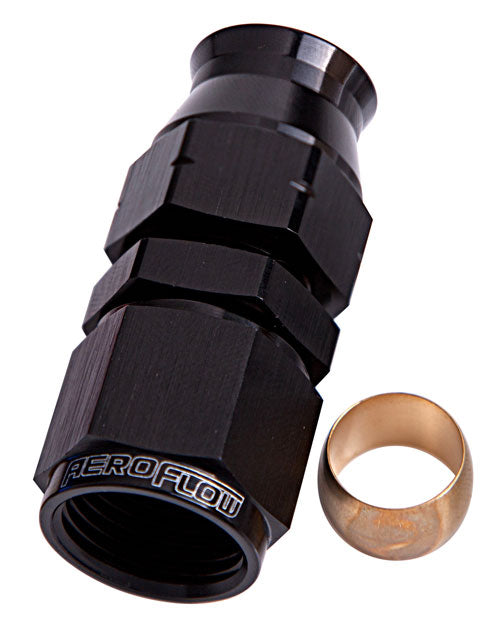 AF109-08BLK - 1/2" HARD LINE TO -8AN FEMALEADAPTER BLACK w/ OLIVE