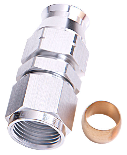 AF109-08S - 1/2" HARD LINE TO -8AN FEMALEADAPTER SILVER w/ OLIVE
