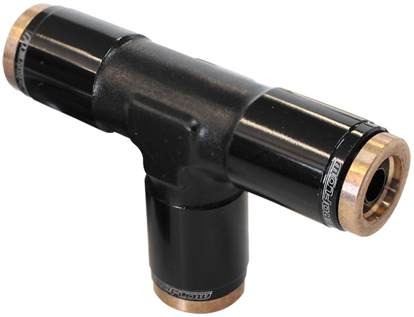 AF125-02BLK - 3/16" TEE 120 SERIES NYLON BLACK FITTING