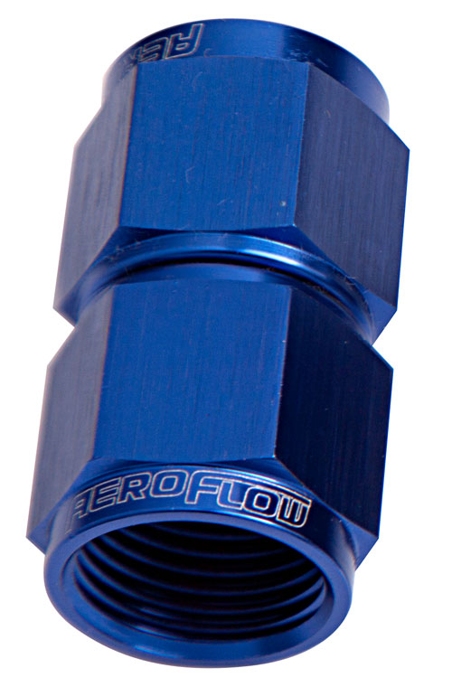 AF131-06 - STRAIGHT FEMALE FLARE -6AN BLUE SWIVEL COUPLER