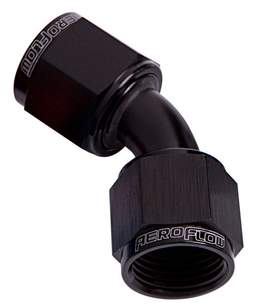 AF132-16BLK - 45 DEG FEMALE FLARE -16AN BLACK SWIVEL UNION