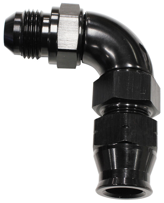 AF137-05BLK - 5/16" TUBE 90 deg male -6AN BLACK SWIVEL NUT WITH OLIVE