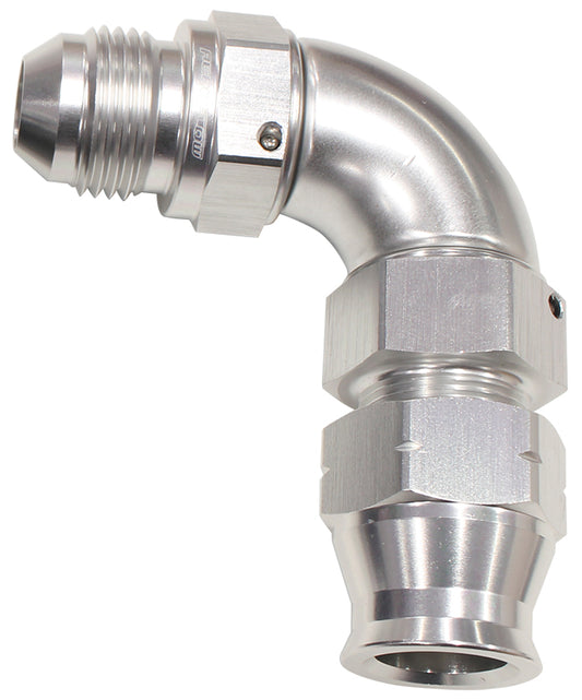 AF137-06S - 3/8" TUBE 90 deg male -6AN SILVER SWIVEL NUT WITH OLIVE