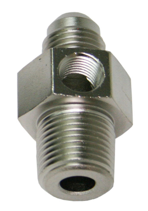 AF139-08-06S - MALE 3/8"NPT TO -8AN 1/8" PORTSILVER 3/8" TO -8AN 1/8" PORT
