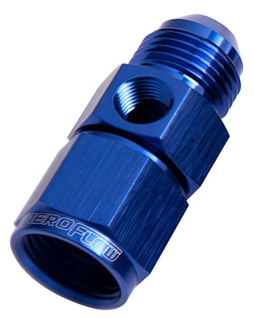 AF140-04 - STRAIGHT FEMALE - MALE -4AN BLUE WITH 1/8" NPT PORT