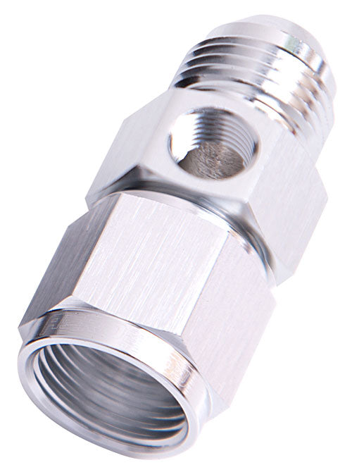 AF140-08S - STRAIGHT FEMALE - MALE -8AN SILVER WITH 1/8" NPT PORT