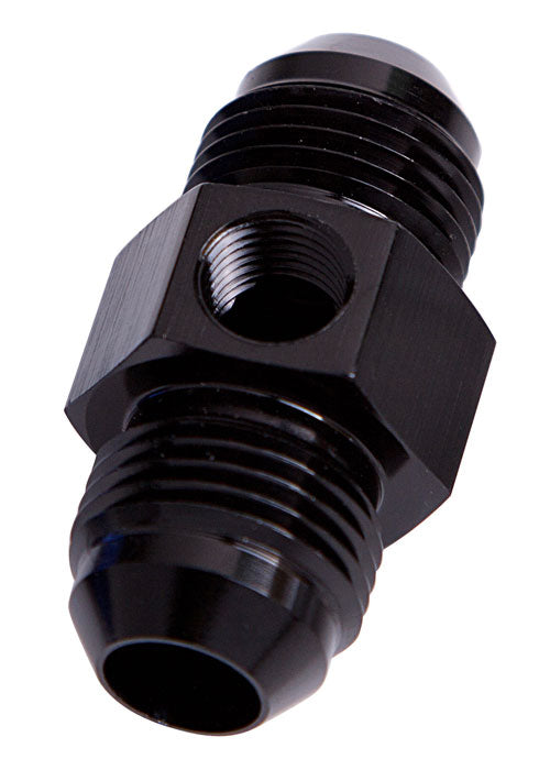 AF141-03BLK - STRAIGHT MALE - MALE -3AN BLACK WITH 1/8" NPT PORT
