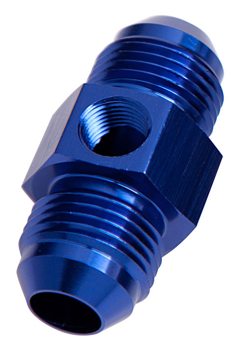 AF141-04 - STRAIGHT MALE - MALE -4AN BLUE WITH 1/8" NPT PORT